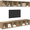 TV staliukas TV spintelių komplektas 4 pcs Amatininkų ąžuolas