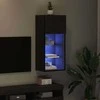 TV staliukas Sieninis televizoriaus stovas Juodas ąžuolas 40,5 x 30 x 90 cm