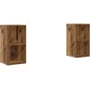 TV staliukas TV spintelių komplektas 2 pcs Senovinis medis 37 x 37 x 72 cm