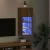 TV staliukas Sieninis televizoriaus stovas su LED Amatininkų ąžuolas