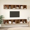 TV staliukas TV spintelių komplektas 4 pcs Senovinis medis 37 x 37 x 107 cm