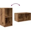 TV staliukas TV spintelių komplektas 4 pcs Senovinis medis 37 x 37 x 72 cm