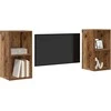 TV staliukas TV spintelių komplektas 2 pcs Senovinis medis 37 x 37 x 72 cm