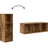 TV staliukas TV spintelių komplektas 4 pcs Senovinis medis 37 x 37 x 107 cm