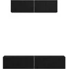 TV staliukas TV spintelių komplektas 4 pcs Juodas ąžuolas Apdirbta mediena
