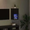 TV staliukas Sieninis televizoriaus stovas Juodas ąžuolas 30,5 x 30 x 60 cm