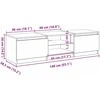 TV staliukas Televizoriaus spintelė 140 x 38,5 x 36 cm Juodas ąžuolas