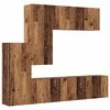 TV staliukas Televizoriaus sieninis modulis 5 pcs Senovinis medis