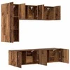 TV staliukas Televizoriaus sieninis modulis 5 pcs Senovinis medis