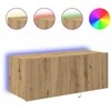 TV staliukas TV sieninė spintelė su LED Amatininkų ąžuolas 80 x 35 x 31 cm