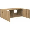 TV staliukas TV sieninė spintelė su LED Amatininkų ąžuolas 80 x 35 x 31 cm