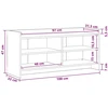TV staliukas Televizoriaus spintelė 100 x 33 x 47 cm Balta Apdirbta mediena