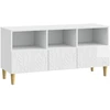 TV staliukas Televizoriaus spintelė 102 x 34,5 x 50 cm Itin blizgi balta