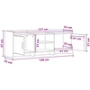TV staliukas Televizoriaus spintelė 130 x 33 x 47 cm Betono pilka