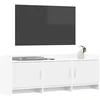 TV staliukas Televizoriaus spintelė 130 x 33 x 47 cm Balta Apdirbta mediena