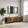 TV staliukas Televizoriaus spintelė 146 x 33 x 50 cm Dūminio ąžuolo