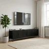 TV staliukas Televizoriaus spintelė 146 x 33 x 50 cm Juodojo ąžuolo