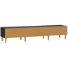 TV staliukas Televizoriaus spintelė 147 x 34,5 x 30 cm Juoda