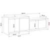TV staliukas Televizoriaus spintelė 147 x 35 x 50 cm Juodojo ąžuolo
