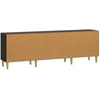 TV staliukas Televizoriaus spintelė 150 x 31 x 50 cm Juoda Apdirbta mediena