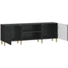 TV staliukas Televizoriaus spintelė 150 x 31 x 50 cm Juoda Apdirbta mediena