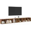 TV staliukas TV spintelių komplektas 3 pcs Senovinis medis 37 x 35 x 107 cm