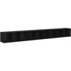 TV staliukas TV spintelių komplektas 3 pcs Juodas ąžuolas 37 x 35 x 107 cm