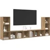 TV staliukas TV spintelių komplektas 4 pcs Amatininkų ąžuolas