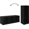 TV staliukas TV spintelių komplektas 4 pcs Juodas ąžuolas 37 x 35 x 107 cm