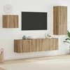 TV staliukas Televizoriaus spintelė 4 pcs Amatininkų ąžuolas