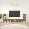 TV staliukas TV spintelių komplektas 4 pcs Amatininkų ąžuolas