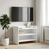 TV staliukas Televizoriaus spintelė 60 x 33 x 47 cm Balta Apdirbta mediena