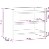 TV staliukas Televizoriaus spintelė 60 x 33 x 47 cm Balta Apdirbta mediena