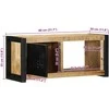 TV staliukas televizoriaus spintelė 80x30x35 cm Masyvus Rough Wood Mango