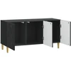 TV staliukas Televizoriaus spintelė 99 x 34,5 x 50 cm Juoda Apdirbta mediena
