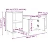 TV staliukas Televizoriaus spintelė 100 x 35 x 55 cm Amatininkų ąžuolas