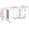 TV staliukas Televizoriaus spintelė 99 x 34,5 x 50 cm Artisano ąžuolo