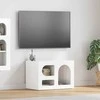 TV staliukas Televizoriaus spintelė Aukštai blizganti balta 60 x 35 x 40 cm