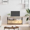 TV staliukas Televizoriaus spintelė, ąžuolo, 90x33x45cm, mediena ir geležis