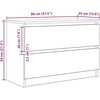 TV staliukas Televizoriaus spintelė, ąžuolo, 80x35x54 cm, apdirbta mediena