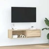 TV staliukas Televizoriaus spintelė, ąžuolo, 100x31x25,5cm, apdirbta mediena