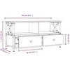 TV staliukas Televizoriaus spintelė, ąžuolo, 90x33x45cm, mediena ir geležis