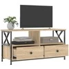 TV staliukas Televizoriaus spintelė, ąžuolo, 90x33x45cm, mediena ir geležis