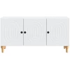 TV staliukas Televizoriaus spintelė Balta 99 x 34,5 x 50 cm Apdirbta mediena