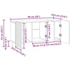 TV staliukas Televizoriaus spintelė Balta 99 x 34,5 x 52 cm Apdirbta mediena