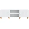 TV staliukas Televizoriaus spintelė Balta 150 x 31 x 50 cm Apdirbta mediena