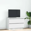 TV staliukas Televizoriaus spintelė, balta, 80x35x54 cm, apdirbta mediena