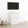 TV staliukas Televizoriaus spintelė, balta, 40x35x54 cm, apdirbta mediena