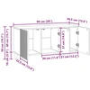 TV staliukas Televizoriaus spintelė Balta 99 x 34,5 x 50 cm Apdirbta mediena