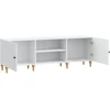 TV staliukas Televizoriaus spintelė Balta 150 x 31 x 50 cm Apdirbta mediena